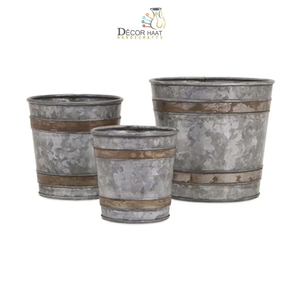 Jardinière moderne en fer galvanisé blanc, fabriquée à la main, avec taille personnalisée pour jardin et pépinière extérieure, pots de fleurs pour la maison - Product Image 6
