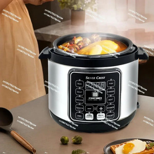 Grande autocuiseuse électrique 6L avec écran LED, en acier inoxydable et aluminium, prise allemande et américaine - Cuiseur à riz multifonction domestique - Product Image 2