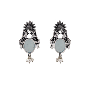 Pendientes colgantes SkyBlue con diseño de pájaro y sol, joyería colgante en forma de flor - Product Image 2