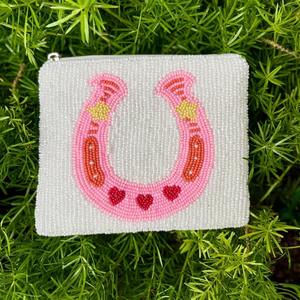 Monedero de Cuentas de Semillas, Bolso de Mano Completamente Adornado con Cuentas, Monedero de Monedas con Diseño de Balón de Fútbol para Mujer - Product Image 1