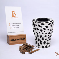 Brûleur d'encens Bakhoor en résine, non électrique, fait main, écologique, brûleur d'Oud indien, aromatique, sélectionné à la main, artisanal, Bela, été, 4x3.5