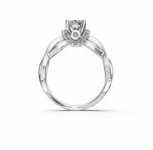 Forever Radiance Halo Bague en diamant pour femmes Nouveau design en argent sterling torsadé pour fiançailles de mariage Cadeau parfait religieux - Product Image 3