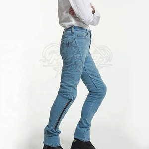 Pantalon en jean droit pour homme, 100% coton, coupe ample et décontractée, tenue décontractée confortable pour les voyages en week-end et les activités de plein air - Product Image 4