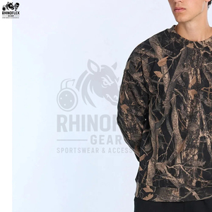 Diseña Tu Ropa, Prendas Básicas Transpirables, Mezcla de Algodón, Sudaderas de Camuflaje para Hombre, Elegantes, Cálidas para Invierno, Casuales, de Manga Larga - Product Image 4