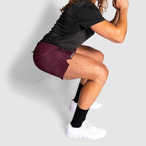 Shorts de sport légers, respirants, solides et à séchage rapide pour hommes, entraînement athlétique, fitness, course à pied, entraînement, taille à cordon, poches - Product Image 3