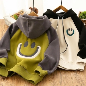 Último diseño de alta calidad 300 gsm niños Casual Sudadera con capucha 100% algodón de peso pesado sudaderas con capucha con bolsillo de canguro conjunto - Product Image 2