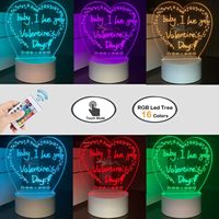 Tableau d'affichage lumineux créatif en acrylique haute transparence pour messages DIY, veilleuse LED USB avec stylo