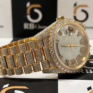 Reloj de Moda de Acero Inoxidable Personalizado con Diamantes de Imitación, Color D, VVS, Estilo Hip-hop para Hombre - Product Image 2