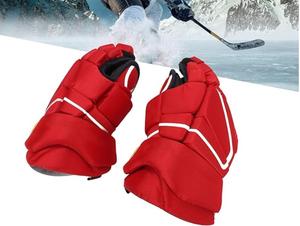 Conception de couleur rouge gants de hockey sur glace à bas prix nouveau design avec inserts en plastique - Product Image 6