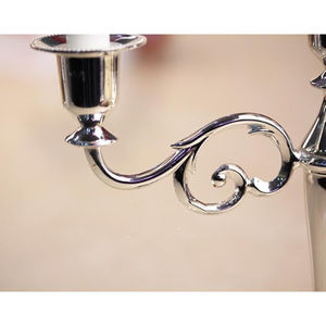 Chandelier argenterie Bougeoir décoratif en métal argent poli Chandelier au prix de gros - Product Image 6