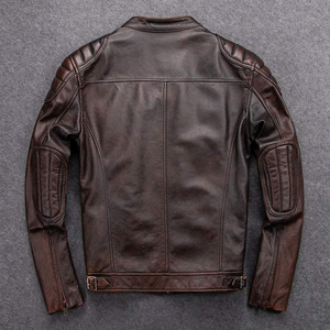 Chaqueta de cuero para hombre al por mayor-Cuero genuino-Talla grande disponible-Calidad superior, precio asequible con servicio OEM - Product Image 6