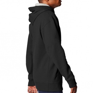 Vente en gros de sweats à capuche avec cordon de serrage et demi-fermeture éclair à manches longues pour hommes, logo personnalisé, motif écossais, col montant, polaire, teinte unie pour l'hiver - Product Image 3