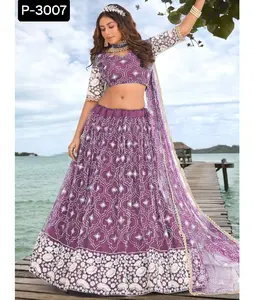 Ấn Độ Và Pakistan Phong Cách Nặng Thêu Chuỗi Làm Việc Lehenga Choli Sản Xuất Và Giá Bán Buôn Wedding Mặc Vải Và Phù Hợp Với