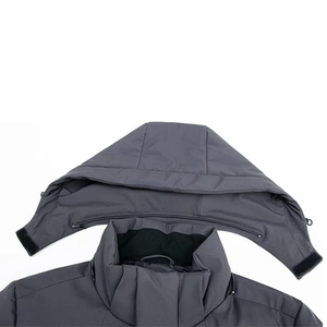 Hiver Hommes Casual Parka Jacket Solid Color Hooded Coat Zipper Outdoor Fashion New Condition Cross-Border - Product Image 4