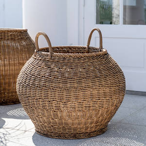 MEJOR VENDEDOR Cesta de almacenamiento grande personalizada Artesanía natural Banana Tejido Patrón redondo Organizador para la decoración del hogar - Product Image 5