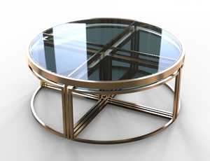 Tabouret de salle à manger en chêne massif Design nordique moderne Table basse imbriquée contemporaine Ensemble de fonctions de démontage incluses - Product Image 6