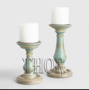 Vintage Ins Style Glass <b>Pillar</b> <b>Candles</b> Set of 3 Table Centerpiece for Wedding Birthday Candlelight Dinner Home Decorative Light - Product Image 5