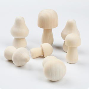 Kit Artigianale Fai-da-Te da 50 Pezzi per Bambini per Disegnare e Personalizzare le Proprie Figure di Funghi in Legno - Product Image 3