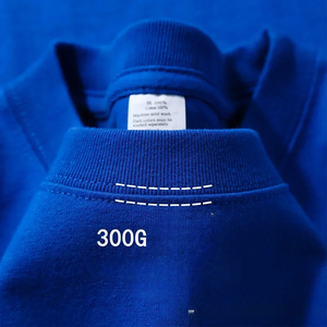 Camiseta básica informal para hombre, Camiseta extragrande de algodón de verano de 300 gramos, manga corta de algodón puro americano resistente con letras en blanco - Product Image 6