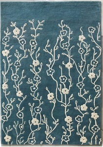 Direct de l'usine Floral à la mode Designer indien tapis de laine touffeté à la main en relief nouveau Design floral pour la maison ensembles de tapis de zone de prière - Product Image 2