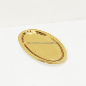 Assiette de mariage en acier inoxydable de forme ronde plateau de service plats alimentaires assiettes à poisson assiettes à vaisselle - Product Image 1