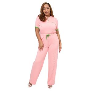 Mono de una pieza informal de manga corta color rosa para mujer, modelo Salmon Street, con cintura con cordón, ropa premium. - Product Image 4