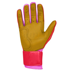 Guantes de bateo de Palma de cuero genuino para niños y adultos Guantes de bateo de béisbol de Softbol Profesional - Product Image 3