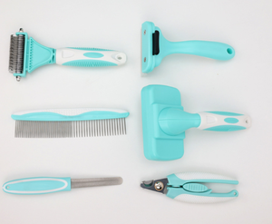 ชุดอุปกรณ์กรูมมิ่งสัตว์เลี้ยงแบบพกพาเป็นมิตรกับสิ่งแวดล้อม สำหรับแมวและสุนัข พร้อมแปรงตัดเล็บ หวีกำจัดขนหลุดร่วง และกระเป๋าเก็บอุปกรณ์มืออาชีพ - Product Image 6