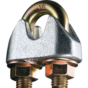 DIN 1142-EN 13411-5 Safety Wire <b>Rope</b> Clamp M6 Thread 6.5mm Nominal Size Galvanized-Pack of 100 for <b>Guy</b> <b>Ropes</b> - Product Image 1