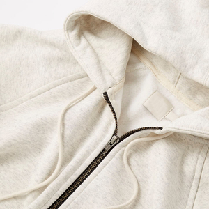 <b>Full</b> <b>Zip</b> Hoodie for Men Organic Cotton Men's <b>Hoodies</b> Custom Zipper Sweatshirt With Hooded Sustainable Mens Clothes DDP Shipping - Product Image 2