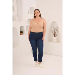 Kim grande taille. Pantalon bleu marine - Product Image 6