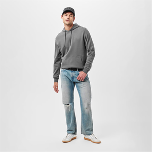 Sudadera con capucha personalizada con logotipo sin cremallera para hombre Sudadera con capucha lisa con bolsillos canguro Pedidos a granel Sudadera con capucha transpirable - Product Image 4