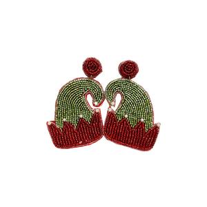 Pendientes de Reno con Cuentas Hechos a Mano para Mujer, Joyería Festiva para las Fiestas, Pendientes Ligeros y Elegantes - Product Image 4