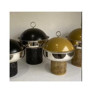 Juego de 2 platos para servir alimentos de Color dorado con el plato para servir alimentos de latón de la más alta calidad para uso en fiestas de bodas - Product Image 4