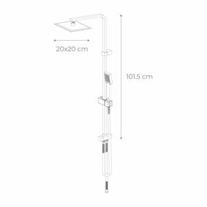 Colonne de douche carrée en acier inoxydable K2O sans robinet, ensemble de salle de bain '<span class=keywords><strong>Chillout</strong></span> Delta' - Product Image 4