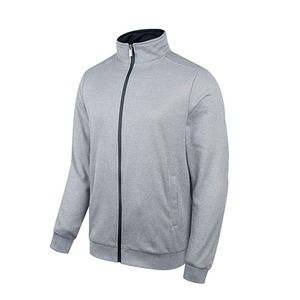 Ensemble de survêtement gris clair deux pièces pour hommes à prix réduit Survêtement uni pour jogging et gymnastique pour vêtements de sport - Product Image 3