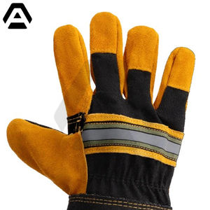 ถุงมือนิรภัยหนาหนังแยกกับฝ่ามือเสริมความปลอดภัยและด้ามจับถุงมือทำงานสำหรับผู้ชายโดยอุตสาหกรรมที่น่าตื่นตาตื่นใจ - Product Image 4