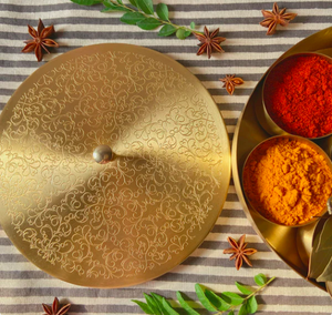 Boîte à épices en laiton traditionnelle Vintage artisanale accessoire de maison de qualité supérieure laque détachable en aluminium polyvalent pour le stockage des aliments - Product Image 6