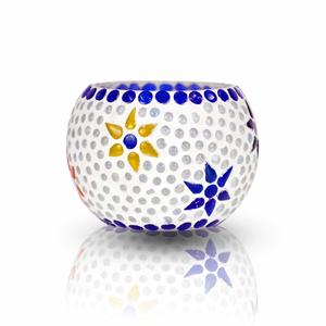 Fournitures en vrac porte-bougie en verre mosaïque Votive pour la décoration du balcon Design élégant porte-lumière en T meilleur pour noël - Product Image 5