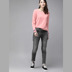 T-shirts pour femmes de qualité les plus populaires à la mode T-shirts pour femmes de couleur unie à manches courtes - Product Image 4