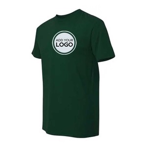 เสื้อยืดผ้าฝ้าย100% ของผู้ชายสีทึบโลโก้แบบกำหนดเอง - Product Image 3