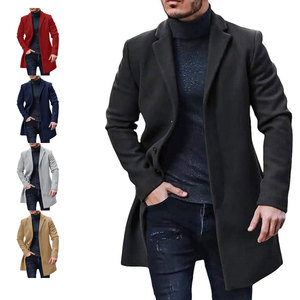 Cappotto da <span class=keywords><strong>uomo</strong></span> Slim Fit <span class=keywords><strong>Trench</strong></span> con collo intaglio monopetto da marinaio caldo autunno inverno soprabito da <span class=keywords><strong>uomo</strong></span> all'ingrosso personalizzato cappotto sottile da <span class=keywords><strong>uomo</strong></span> - Product Image 1