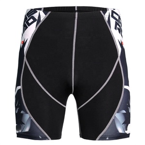 Pantalones cortos de compresión con logotipo personalizado para hombre, mallas elásticas ligeras en 4 direcciones para correr activo, entrenamiento de gimnasia, teñido liso medio - Product Image 5