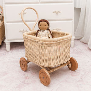 Jouets pour enfants poussette en rotin poussettes durables landau poussette landau pour enfants poupées - Product Image 6