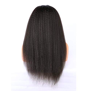 100% vietnamien Remy cheveux humains en gros perruque crépus droit avec dentelle frontale Super Double dessiné vietnamien cheveux bruts - Product Image 2