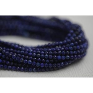 Perles rondes facettées en lapis-lazuli, brin de 6 mm, perles de pierre de couleurs mélangées pour la fabrication de bijoux - Product Image 2