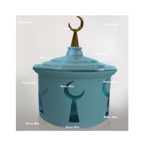 Fabuleux Design Plat De Service En Aluminium Bleu Ciel Et Argent Couleur Plat De Service Pour La Fête De Mariage - Product Image 4