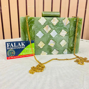 Bolso de mano de resina hecho a mano de lujo para mujer accesorio de noche elegante de Falak World Export - Product Image 4