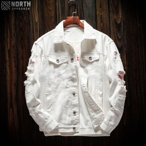 เสื้อโค้ทแจ็กเก็ตผ้ายีนส์แขนยาวแบบคู่สำหรับผู้ชายทุกขนาด - Product Image 6