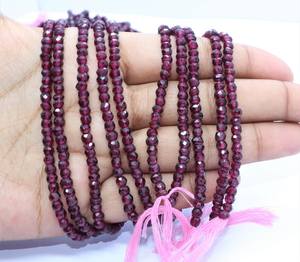 ลูกปัดโรโดไลต์การ์เนตทรงรอนเดลเหลี่ยมเพชรพลอยสำหรับทำเครื่องประดับ ขนาด 4 มม. ราคาส่งถูกที่สุดจากผู้ส่งออกอินเดีย - Product Image 5